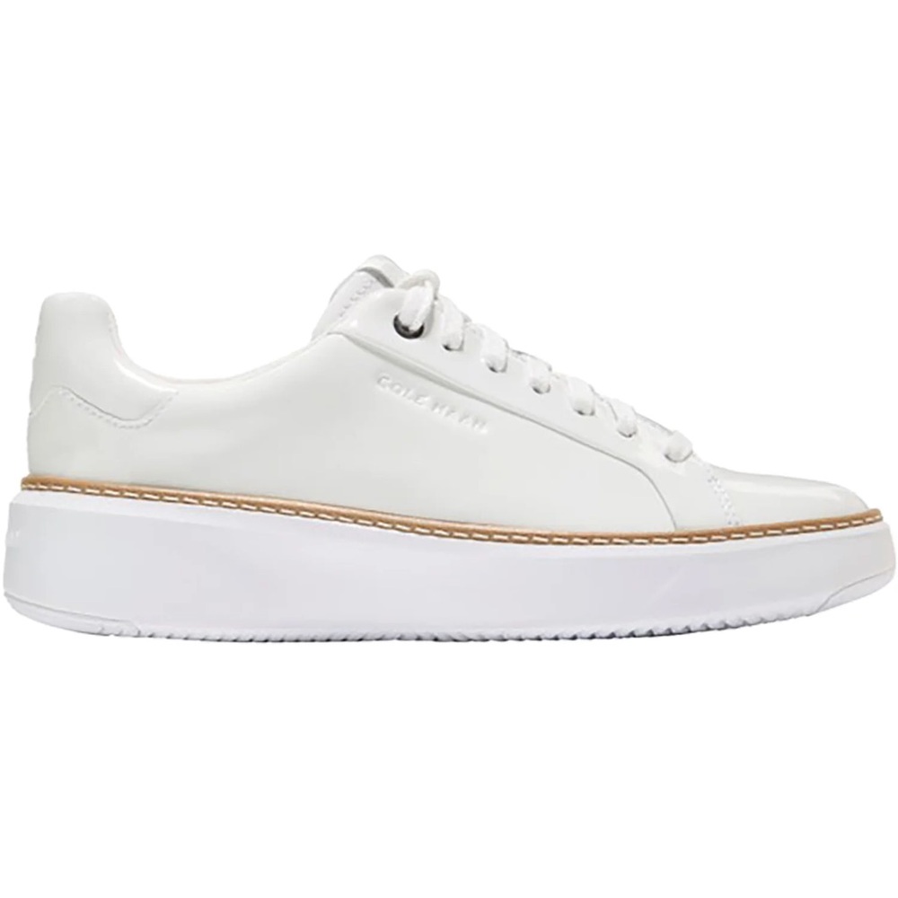 Cole Haan Women's Grand Pro white patent leather sneaker.  Brand New. Never Worn